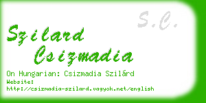 szilard csizmadia business card